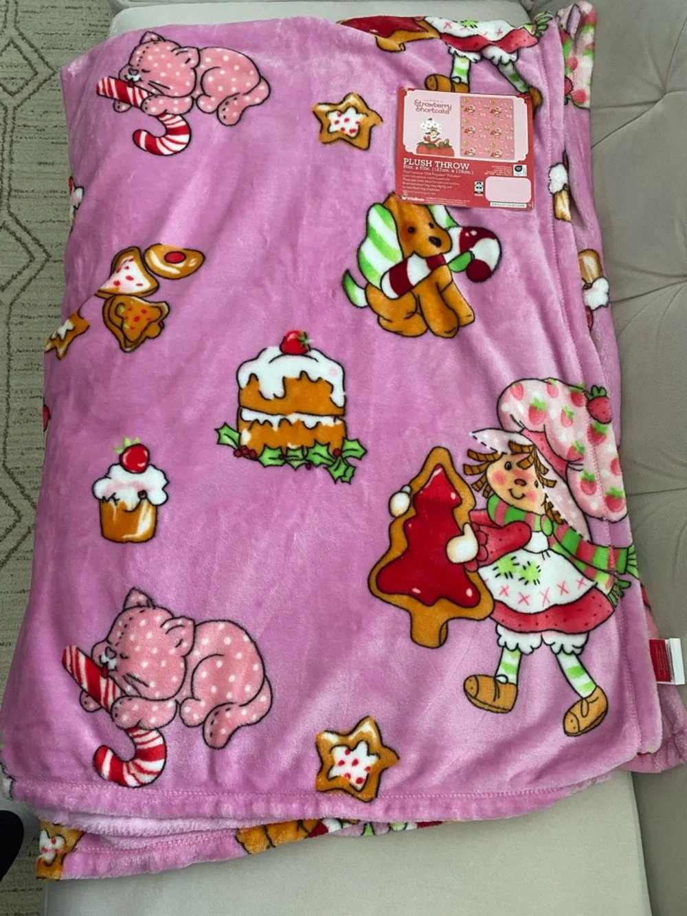 Strawberry Shortcake Plush Throw Blanket